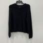 Tahari Womens Black Knitted Crew Neck Long Sleeve Pullover Sweater Shirt Size XS image number 1