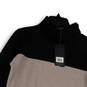 NWT Womens Black White Turtleneck Long Sleeve Pullover Sweatshirt Size M image number 3