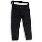 Womens Black Space Dye Elastic Waist Pull-On Cropped Leggings Size Small image number 1