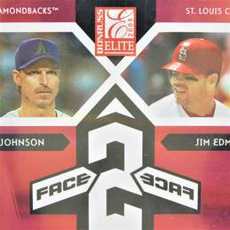 2005 HOF Randy Johnson Jim Edmonds Donruss Elite Face 2 Face Red /750 alternative image