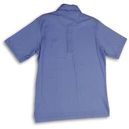 NWT Mens Blue Polka Dot Spread Collar Short Sleeve Golf Polo Shirt Size M alternative image