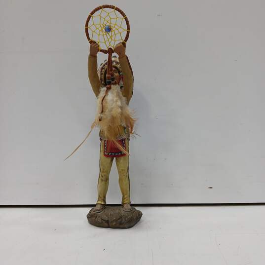 Native American Indian with Dream Catcher Figurine image number 1