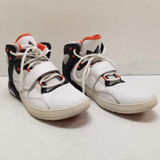 Adidas Roundhouse Mid White Orange Men's Athletic Shoes Size 12 image number 3