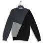 NWT Womens Gray Black Colorblock Long Sleeve Pullover Sweater Size Medium image number 2