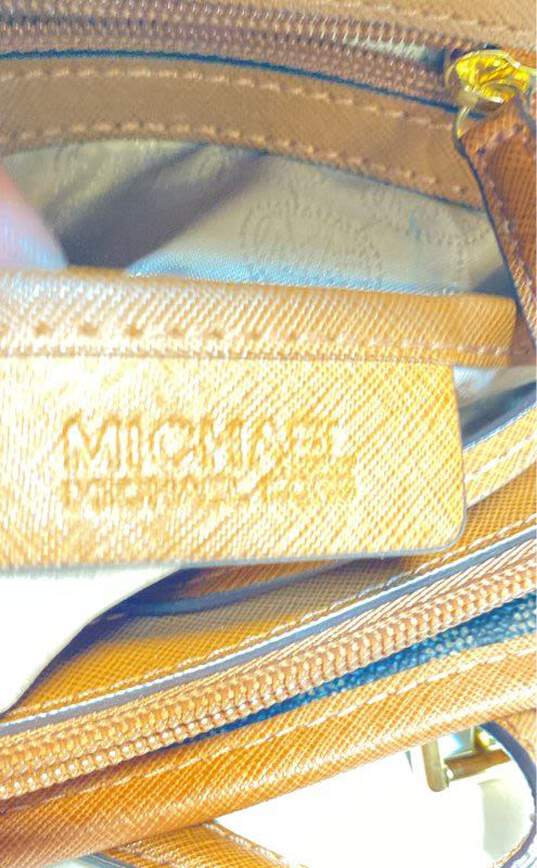 Michael Kors Monogram Signature Pocket Tote Bag Brown image number 6