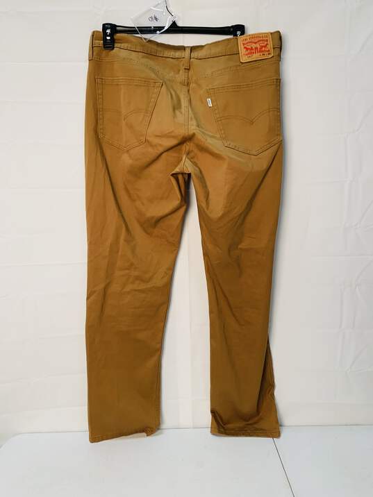 Men's Tan Levi Dress Pants Size: 36x34 image number 3