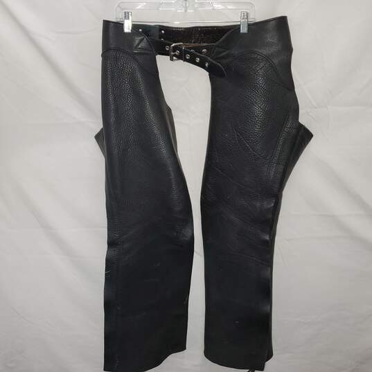 Cross Country Leathers Black Zip Leg Riding Chaps No Size image number 1