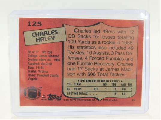 1987 HOF Charles Haley Topps Rookie SF 49ers image number 2
