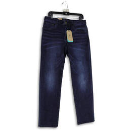 NWT Men Denim Medium Wash 5-Pocket Design Straight Leg Jeans Size W31 L32