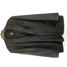 Remy Leather Men Black Leather Jacket 46
