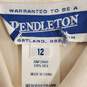 Pendleton Women Ivory Button Up Sz 12 image number 4