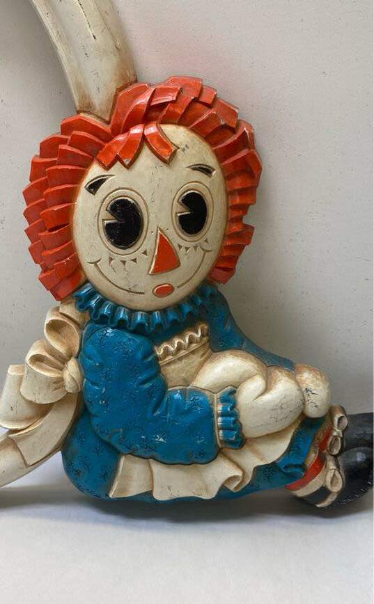 Bobbs Merrill Company Resin Frame Raggedy Ann And Andy Vintage 1970's image number 4