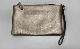 Kate Spade Gold Leather Pouch Wristlet Wallet alternative image