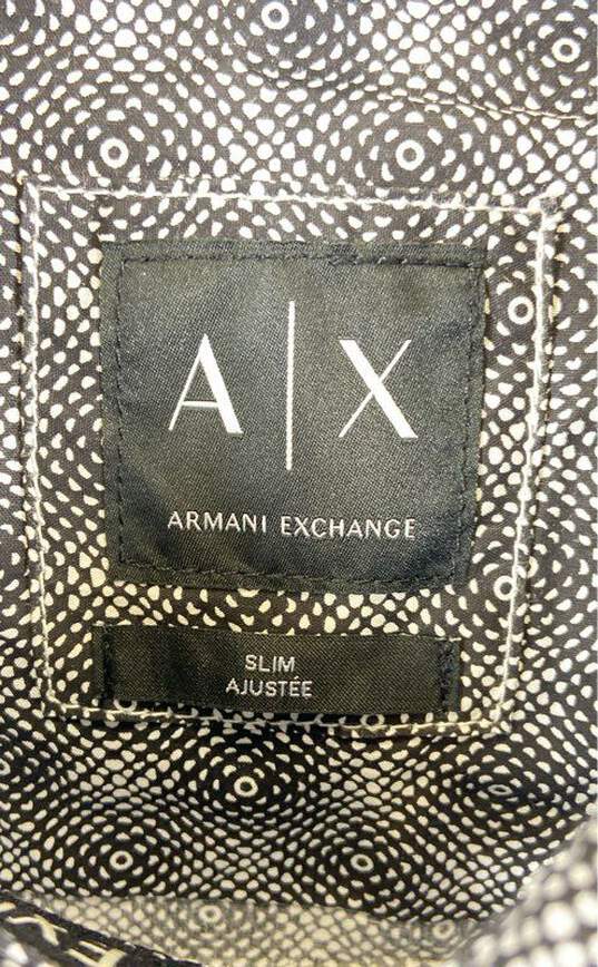 Armani Exchange Men Black Printed Button Up Shirt L image number 3