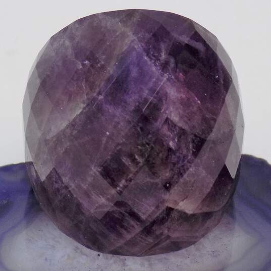 Tateossian London 925 Vermeil Checkerboard Faceted Amethyst Dome Ring 30.0g image number 5