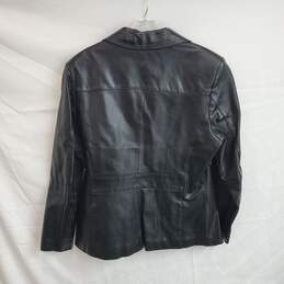 Wilsons Leather Button Up Black Leather Jacket Women's Size M alternative image