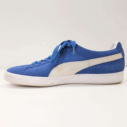 PUMA Select Classic Plus Blue Suede Sneakers Men's Size 11 image number 3