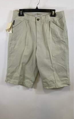 NWT Armani Exchange Mens Beige Cotton Flat Front Pockets Chino Short Size 32