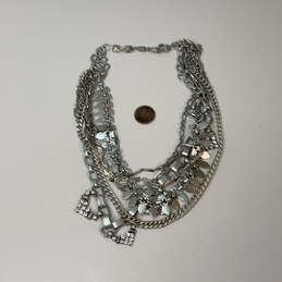 Designer Stella & Dot Silver-Tone Rhinestone Statement Necklace With Box alternative image