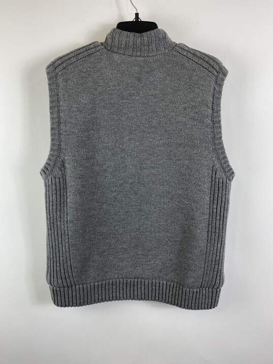 USPA Men Grey Zip Sweater Vest XXL image number 2