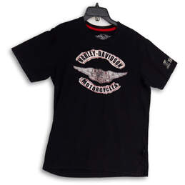 Mens Black Round Neck Short Sleeve Harley-Davidson Motorcycles T-Shirt Sz M