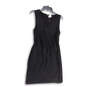 NWT Womens Black Sleeveless V-Neck Pullover Knee Length Wrap Dress Size PM image number 1