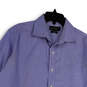 Mens Blue Check Long Sleeve Slim Fit Collared Button-Up Shirt 17.5 32/33 image number 3