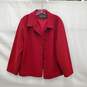 VTG Pendleton WM's 100% Wool Red Fleece Jacket Size 16 image number 1