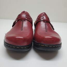 Clarks Hayla Marina Red Leather Clogs Women's Size 9.5 alternative image