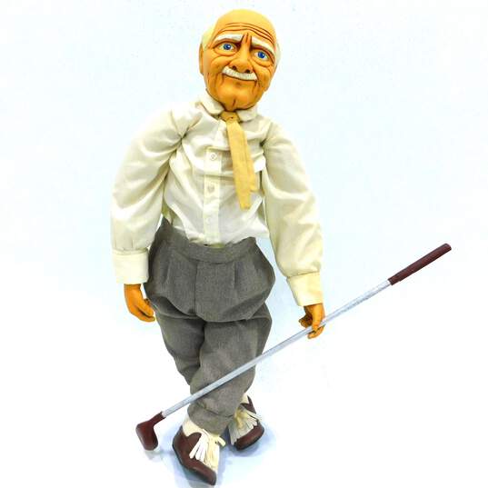 Vintage Billie Pepper Golfer Old Man Golfer Doll w/ Stand image number 2
