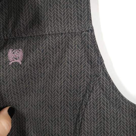 Womens Sleeveless Mock Neck Zipper Pockets Full-Zip Vest Size Medium image number 3