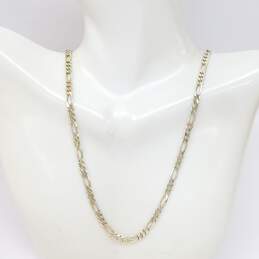 Artisan 925 Figaro Stamped Textured Herringbone & Omega Collar Chain Necklaces alternative image