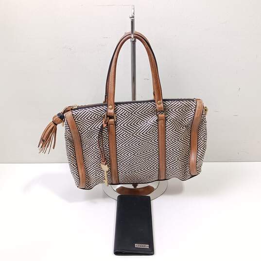 Fossil Brown Patterned Purse & Wallet image number 1