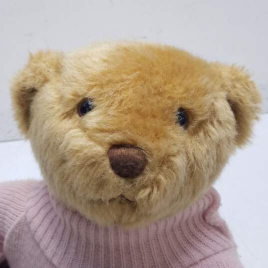 Ralph Lauren Romance Brown Teddy Bear 15 Inch Plush Pink Sweater image number 2