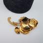 13k Gold Diamond Rose Brooch 9.4g image number 5