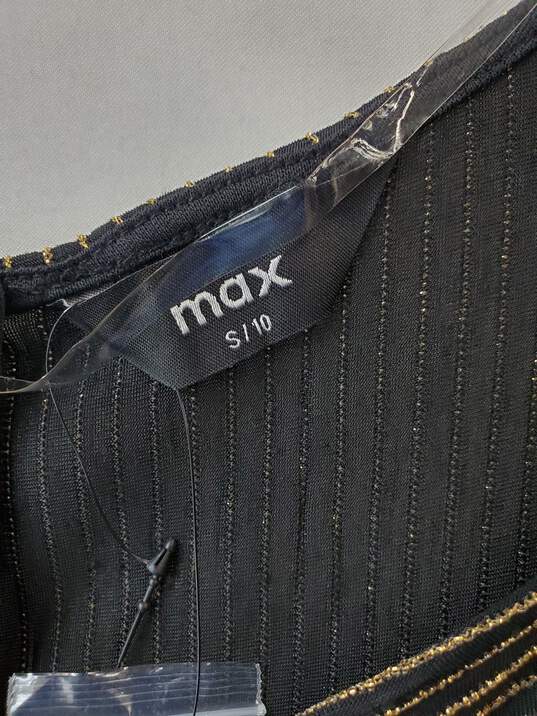 Max Black & Gold Glitter Stripes Jumpsuit Size S image number 3