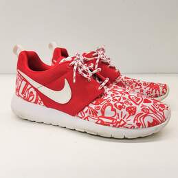 Nike Roshe One Print Valentine's Day (GS) Athletic Shoes Red/White 677784-605 Size 5Y Women's Size 6.5