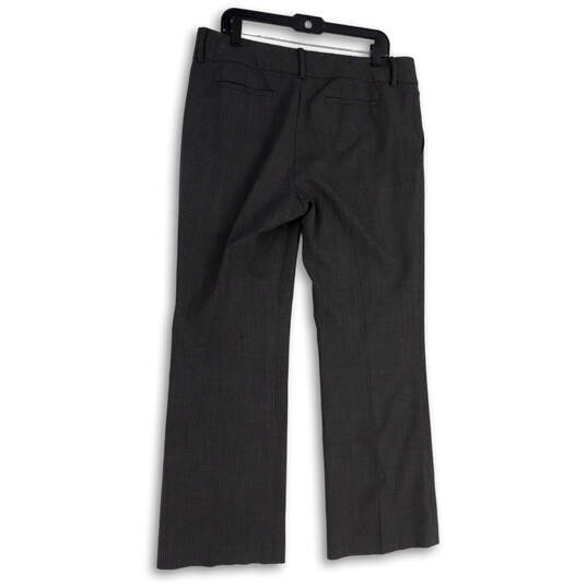 Womens Gray Striped Slash Pockets Flat Front Straight Leg Dress Pants Sz 12 image number 2