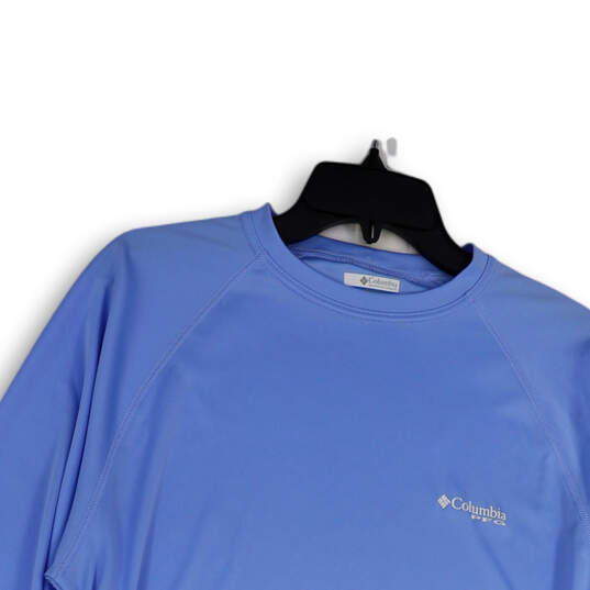 Mens Blue Crew Neck Long Sleeve Pullover Activewear T-Shirt Size Small image number 3