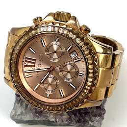 Designer Michael Kors MK-5845 Rose Gold-Tone Round Dial Analog Wristwatch