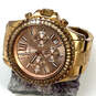 Designer Michael Kors MK-5845 Rose Gold-Tone Round Dial Analog Wristwatch image number 1