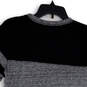 Womens Black Gray Short Sleeve Round Neck Pullover T-Shirt Size Medium image number 4