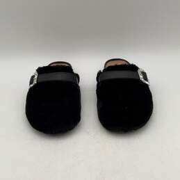 Kate Spade NY Womens Cici Black Faux Fur Slip On Flat Mule Shoes Size 7