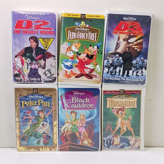 6PC Walt Disney VHS Movie Collection Bundle image number 2