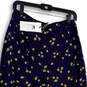 NWT Womens Blue Yellow Floral Elastic Waist Wide Leg Cropped Pant Size 6 image number 2