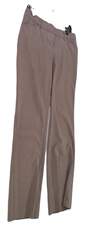 Womens Brown Flat Front Pockets Straight Leg Slacks Dress Pants Size 8R image number 3