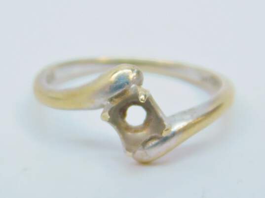 10K White Gold 4 Prong Ring Setting 1.2g image number 3