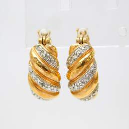 925 Vermeil Sapphire & Diamond Accent Bracelet & Hoop Earrings 30.7g alternative image