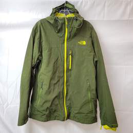 The North Face Green Full Zip Hooded Waterproof Rain Coat Jacket Men's Size L