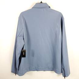 Alfani Women Blue Faux Leather Jacket XL NWT alternative image